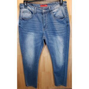 MBX Jeans Mens 34x28 Blue Slim Stretch Straight Grunge Skater Denim 34x30 Tag